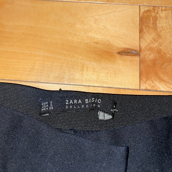 Zara black pants with white stripe. Size small - Picture 3 of 3